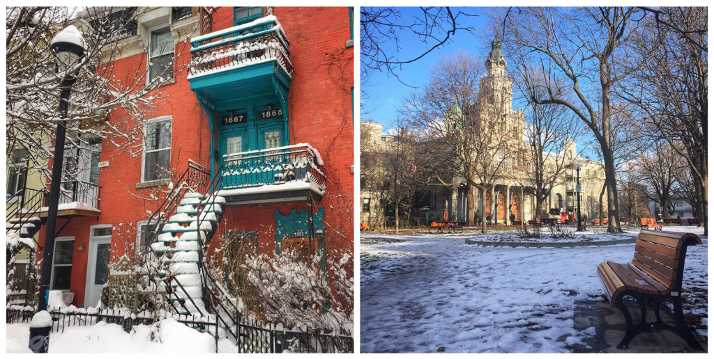 La ville de Montréal en hiver